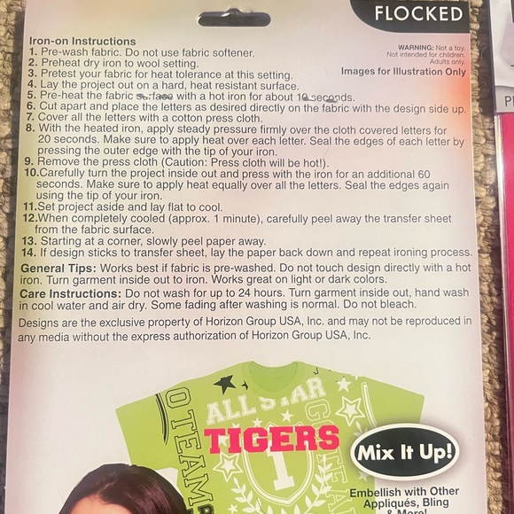 NEW..IRON-ON.   never used Iron-On letters (you get it all) - Picture 3 of 4